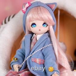 1/4 BJD Doll 16 inch Height Toy with Full Set Clothes Shoes Changeable Eyes Wigs