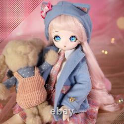 1/4 BJD Doll 16 inch Height Toy with Full Set Clothes Shoes Changeable Eyes Wigs