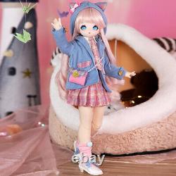 1/4 BJD Doll 16 inch Height Toy with Full Set Clothes Shoes Changeable Eyes Wigs