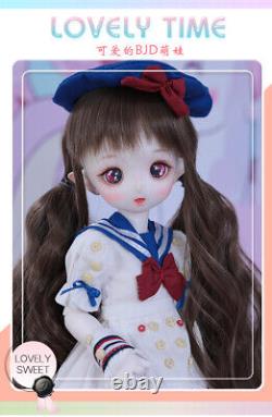 1/4 BJD Doll FULL SET Resin Ball Jointed Figures Eyes Face Makeup Girl Toy Gift