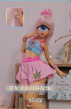 1/4 BJD Doll Fashion Girl Female Full Resin Ball Jointed Face Up Wig Eye SET Toy