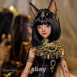 1/4 BJD Doll Girl Female Resin Animal Body Eyes Wig Clothes Fantasy Toy Full Set