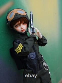 1/4 BJD Doll Handsome Boy Male Pilot Resin Joints Eyes Face Up Clothes Girl Toys