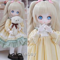 1/4 BJD Doll MSD Girl XMAS Gift + Face Makeup + Wig + Clothes +Eyes Full Set Toy