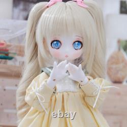 1/4 BJD Doll MSD Girl XMAS Gift + Face Makeup + Wig + Clothes +Eyes Full Set Toy