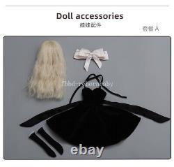 1/4 BJD Doll Princess Girl Female Resin Eyes Wig Dress Face Up Kids Toy Full Set