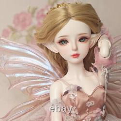 1/4 BJD Doll Resin Ball Joint Elf Angel Girl Eyes Fairy Dress Shoes Toy Full Set