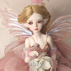 1/4 BJD Doll Resin Ball Joint Elf Angel Girl Eyes Fairy Dress Shoes Toy Full Set