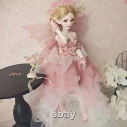 1/4 BJD Doll Resin Ball Joint Elf Angel Girl Eyes Fairy Dress Shoes Toy Full Set