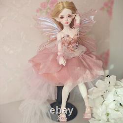 1/4 BJD Doll Resin Ball Joint Elf Angel Girl Eyes Fairy Dress Shoes Toy Full Set