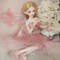 1/4 BJD Doll Resin Ball Joint Elf Angel Girl Eyes Fairy Dress Shoes Toy Full Set