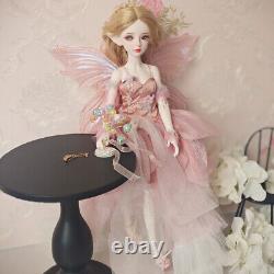 1/4 BJD Doll Resin Ball Joint Elf Angel Girl Eyes Fairy Dress Shoes Toy Full Set