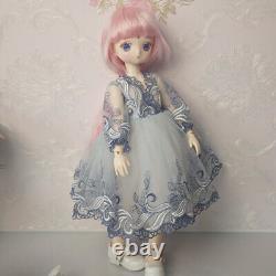 1/4 BJD Doll SD Ball Joint Doll Resin Girl Cartoon Eyes Face Makeup Full Set Toy