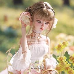 1/4 BJD Doll SD Ball Joint Resin Doll Pretty Girl Pink French Dress Full Set Toy