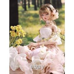 1/4 BJD Doll SD Ball Joint Resin Doll Pretty Girl Pink French Dress Full Set Toy