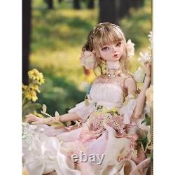 1/4 BJD Doll SD Ball Joint Resin Doll Pretty Girl Pink French Dress Full Set Toy