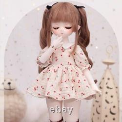 1/4 BJD Doll SD Resin Joint Sleeping Face Makeup Girl Full Set Birthday Gift Toy