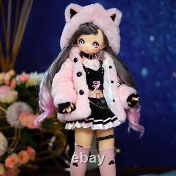 1/4 BJD Doll Tan Skin Cute Girl Doll with Fashion Clothes Shoes Full Set DIY Toy