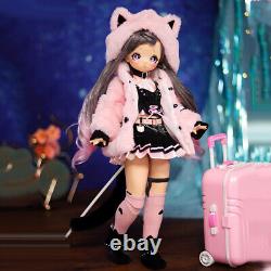 1/4 BJD Doll Tan Skin Cute Girl Doll with Fashion Clothes Shoes Full Set DIY Toy