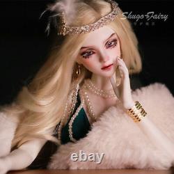 1/4 BJD Doll XMAS Resin Female Ball Jointed Eyes Makeup Wig FULL SET Outfits Toy