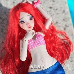 1/4 Full Set BJD Doll Cry Girl Female Resin Ball Jointed Eyes Faceup Mermaid Toy