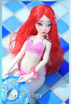 1/4 Full Set BJD Doll Cry Girl Female Resin Ball Jointed Eyes Faceup Mermaid Toy