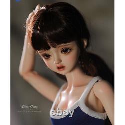 1/4 Full Set BJD Doll Resin Ball Jointed Girl Gift Face Makeup Wig Clothes Toys