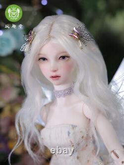 1/4 Resin BJD Doll DIY FULL SET Fairy Wings Girl Ball Joint Face Makeup Hair Toy