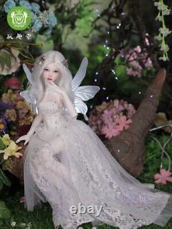 1/4 Resin BJD Doll DIY FULL SET Fairy Wings Girl Ball Joint Face Makeup Hair Toy