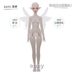 1/4 Resin BJD Doll DIY FULL SET Fairy Wings Girl Ball Joint Face Makeup Hair Toy