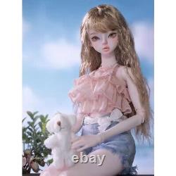 1/4 SD BJD Doll Face Makeup Eyes Wig Hair Clothes FULL SET Ball Jointed Girl Toy