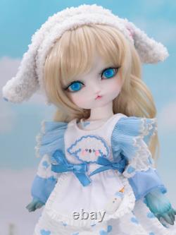 1/6 Animal Body Makeup BJD Doll Resin Jointed Girl Toy Face Up Wig Eyes Full Set