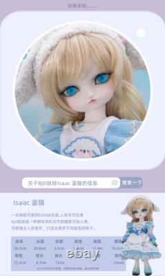 1/6 Animal Body Makeup BJD Doll Resin Jointed Girl Toy Face Up Wig Eyes Full Set