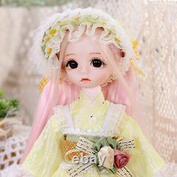 1/6 BJD Doll 11inch 28cm Girl Doll Full Set Dress Clothes with Face Makeup Kia Toy