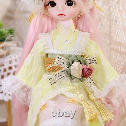 1/6 BJD Doll 11inch 28cm Girl Doll Full Set Dress Clothes with Face Makeup Kia Toy