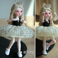 1/6 BJD Doll 28cm Height Girl Body Doll with Full Set Outfit Lifelike Kids Toy