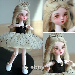 1/6 BJD Doll 28cm Height Moveable Joints Girl Body with Full Set Outfit Kids Toy