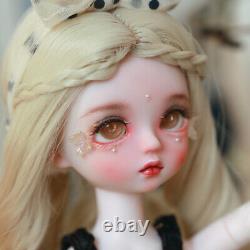 1/6 BJD Doll 28cm Height Moveable Joints Girl Body with Full Set Outfit Kids Toy