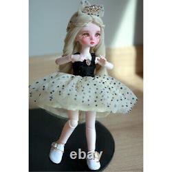 1/6 BJD Doll 28cm Height Moveable Joints Girl Body with Full Set Outfit Kids Toy