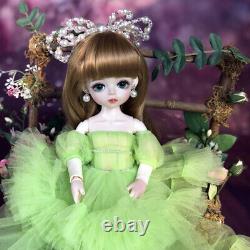 1/6 BJD Doll DIY Toys with Free Handpainted Face Makeup Dress Shoes Full Set Toy