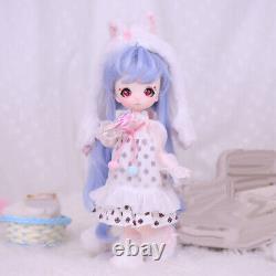 1/6 BJD Doll Head Makeup Clothes Shoes Headwear 30cm Cute Girl Doll Full Set Toy