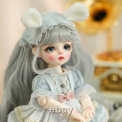 1/6 BJD Doll Mini Girl Doll Toy Full Set with Dress Shoe Wigs Handpainted Makeup