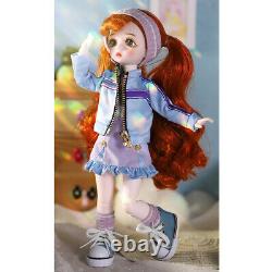 1/6 BJD Doll Movable Joint Girl Body with Full Set Clothes Shoes Makeup Kids Toy
