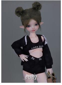 1/6 BJD Doll Resin Elf Ears Girl Eyes Wig Face Makeup Handmade Toy FULL SET Gift