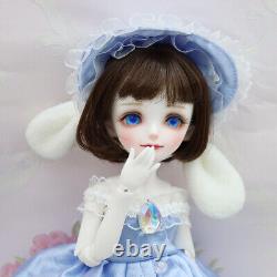 1/6 BJD Doll SD Resin Joint Eyes Face Makeup Clothes Cute Girl Doll Full Set Toy