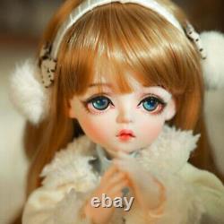 1/6 BJD Girl Doll with Handpianted Makeup Glitter Eyes Full Set Clothes Kids Toy