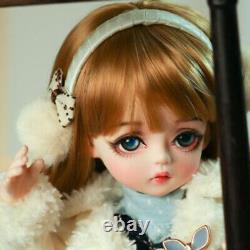 1/6 BJD Girl Doll with Handpianted Makeup Glitter Eyes Full Set Clothes Kids Toy