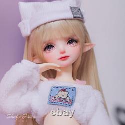 1/6 BJD SD Doll Elf Ears Girl Resin Ball Joints Toy Full Set Clothes Makeup Hair