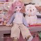 1/6 Bjd Sd Doll Sweet Girl Face Make Up Eyes Hair Figure Resin Full Set Toy Gift