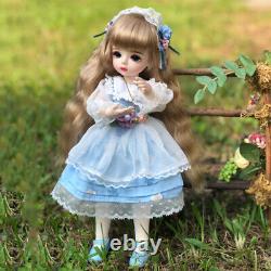 1/6 BJD Toy 12in Cute Girl Doll Free Upgrade Face Makeup Clothes Wigs Full Set